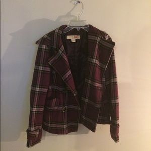 H2j Purple Plaid winter jacket